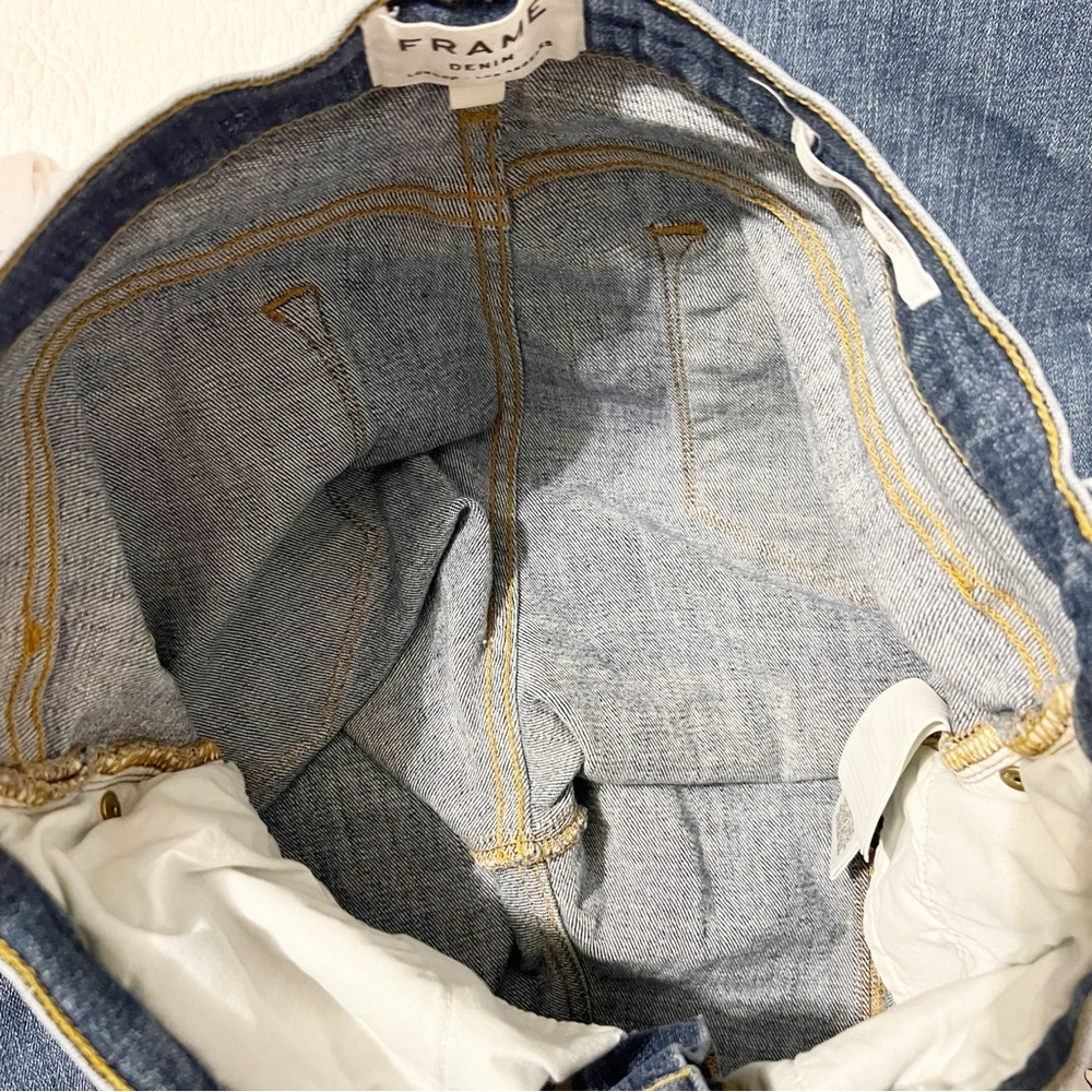 Frame Le High Straight Jeans Women's Sz 29 Distressed - Picture 4 of 9